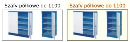 szafy warsztatowe z półkami do wysokości 1100 mm